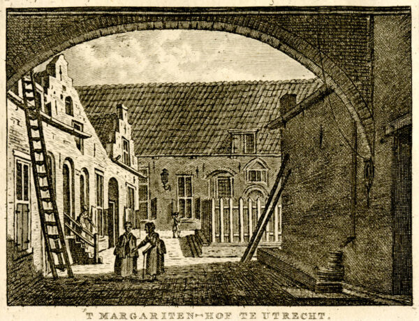 Margaretenhof in Utrecht, uit 'Vaderlandsche gezichten of afbeeldingen...', afb. 1