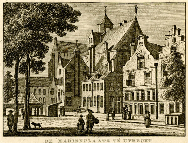 Marienplaats in Utrecht, uit 'Vaderlandsche gezichten of afbeeldingen...', afb. 1