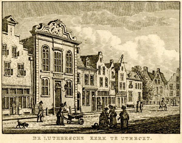 De Lutherse Kerk in Utrecht, uit 'Vaderlandsche gezichten of afbeeldingen...', afb. 1