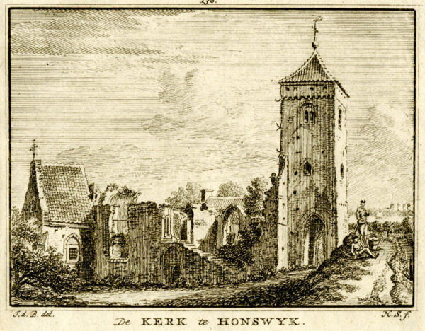 De kerk van Honswijk, uit 'Het verheerlykt Nederland...', afb. 1