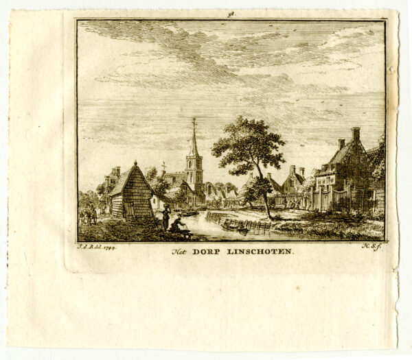 Linschoten in 1744, uit 'Het verheerlykt Nederland...', afb. 2