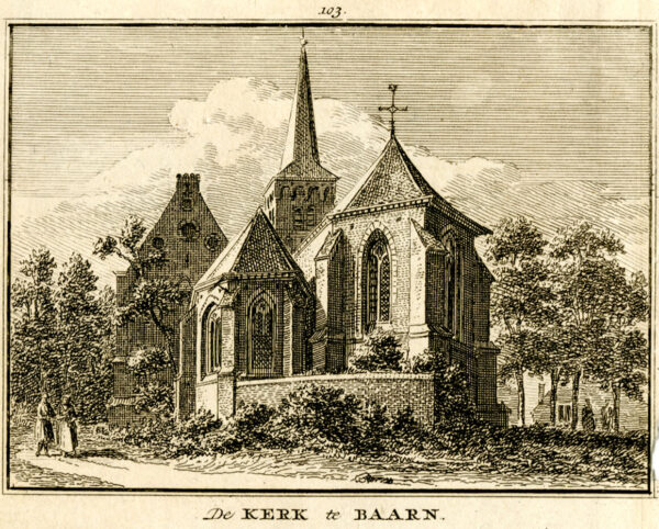 De kerk van Baarn, uit 'Het verheerlykt Nederland...', afb. 1