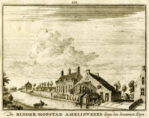 Ridder-hofstad Amelisweerd, uit 'Het verheerlykt Nederland...', afb. 1