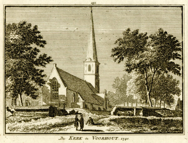 De kerk in Voorhout, uit 'Het verheerlykt Nederland...', afb. 1