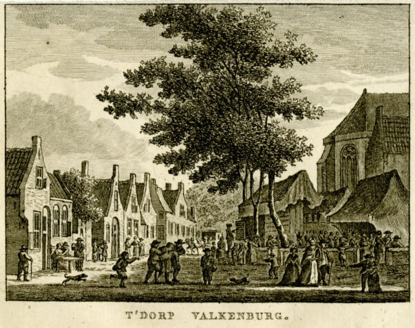 Valkenburg in Zuid-Holland, uit 'Vaderlandsche gezichten of afbeeldingen...', afb. 1