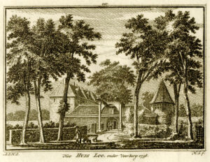 Huis De Loo in Voorburg in 1738, uit 'Het verheerlykt Nederland...', afb. 1