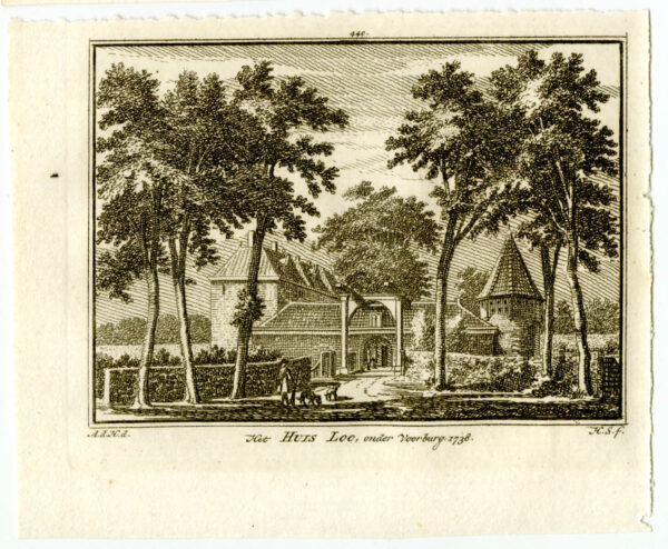 Huis De Loo in Voorburg in 1738, uit 'Het verheerlykt Nederland...', afb. 2