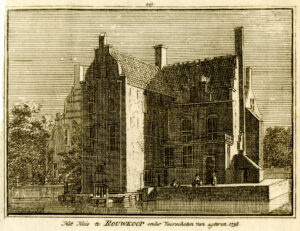 Kasteel Middelgeest in Voorschoten, 1738, uit 'Het verheerlykt Nederland...', afb. 1