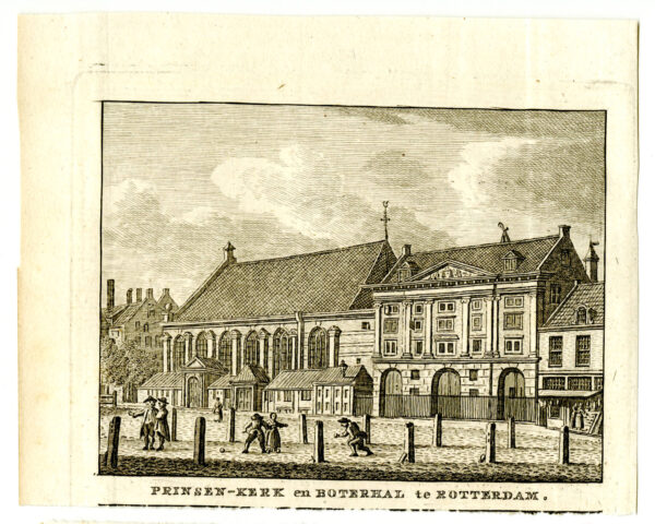 Prinsenkerk en Boterhal in Rotterdam, uit 'Vaderlandsche gezichten of afbeeldingen...', afb. 2