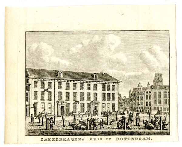 Het Zakkendragershuis in Rotterdam, uit 'Vaderlandsche gezichten of afbeeldingen...', afb. 2