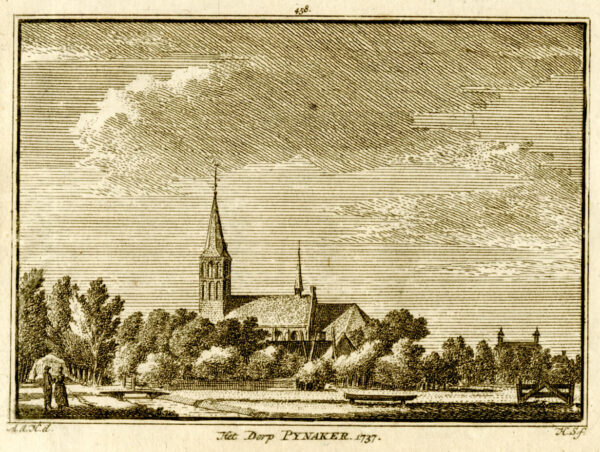 Pijnacker in 1737, uit 'Het verheerlykt Nederland...', afb. 1