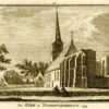 De kerk in Noordwijkerhout in 1739, uit 'Het verheerlykt Nederland...', afb. 1