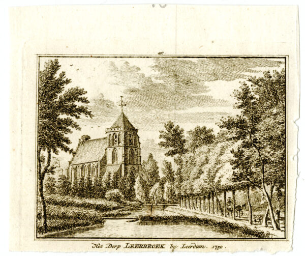Leerbroek in 1750, uit 'Het verheerlykt Nederland...', afb. 2