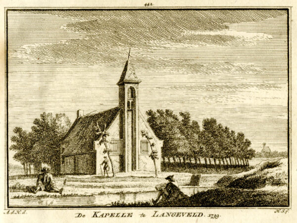 De Kapel in het Langeveld bij Noordwijk, in 1739, uit 'Het verheerlykt Nederland...', afb. 1