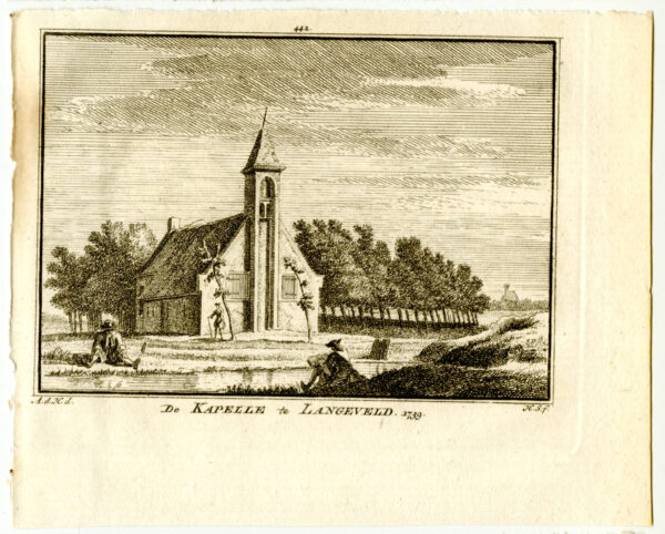 De Kapel in het Langeveld bij Noordwijk, in 1739, uit 'Het verheerlykt Nederland...', afb. 2