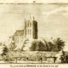 De Grote of Sint-Catharijnekerk in Brielle in 1736, uit 'Het verheerlykt Nederland...', afb. 1