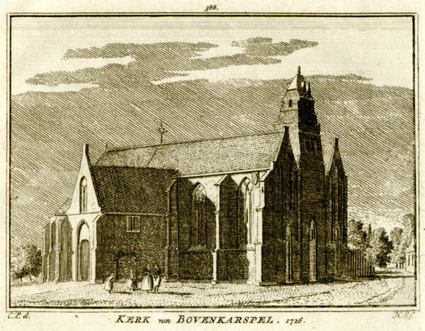 De kerk van Bovenkarspel in 1726, uit 'Het verheerlykt Nederland...', afb. 1