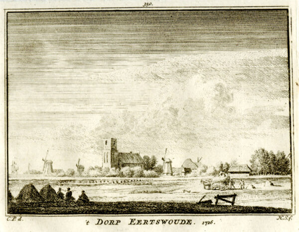 Aartswoud in 1726, uit 'Het verheerlykt Nederland...', afb. 1