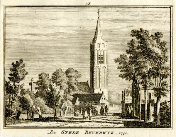 Beverwijk in 1740, uit 'Het verheerlykt Nederland...', afb. 1