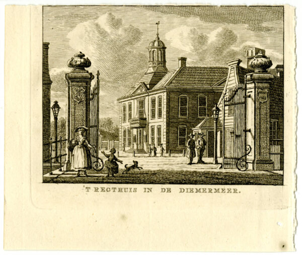 De rechtbank in de Diemermeerpolder, bij Amsterdam, uit 'Vaderlandsche gezichten of afbeeldingen...', afb. 2