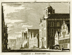 Het stadhuis van Enkhuizen in 1729, uit 'Het verheerlykt Nederland...', afb. 1