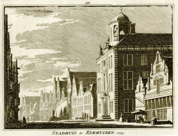 Het stadhuis van Enkhuizen in 1729, uit 'Het verheerlykt Nederland...', afb. 1