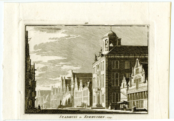 Het stadhuis van Enkhuizen in 1729, uit 'Het verheerlykt Nederland...', afb. 2