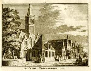 Grootebroek in 1726, uit 'Het verheerlykt Nederland...', afb. 1