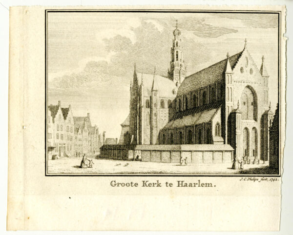 De Grote of St. Bavokerk in Haarlem, in 1742, uit 'Tegenwoordige staat der Vereenigde Nederlanden', afb. 2