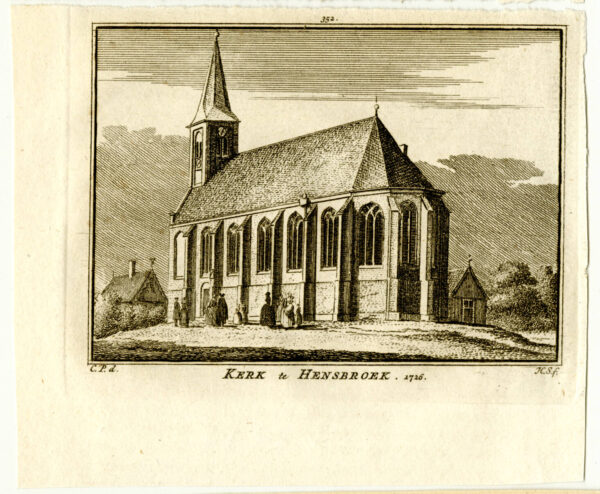 De kerk van Hensbroek in 1726, uit 'Het verheerlykt Nederland...', afb. 2
