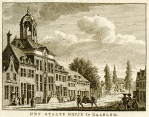 Het Hofje van Staats in Haarlem, uit 'Vaderlandsche gezichten of afbeeldingen...', afb. 1