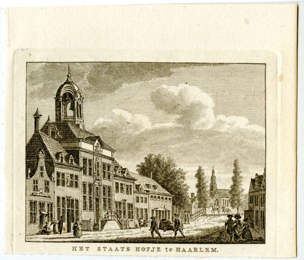 Het Hofje van Staats in Haarlem, uit 'Vaderlandsche gezichten of afbeeldingen...', afb. 2