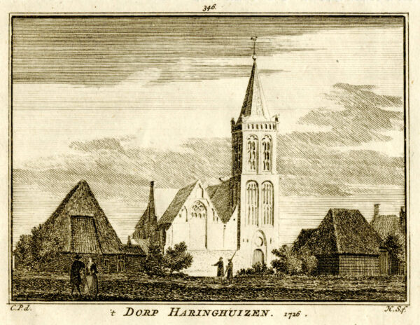 Haringhuizen in 1726, uit 'Het verheerlykt Nederland...', afb. 1