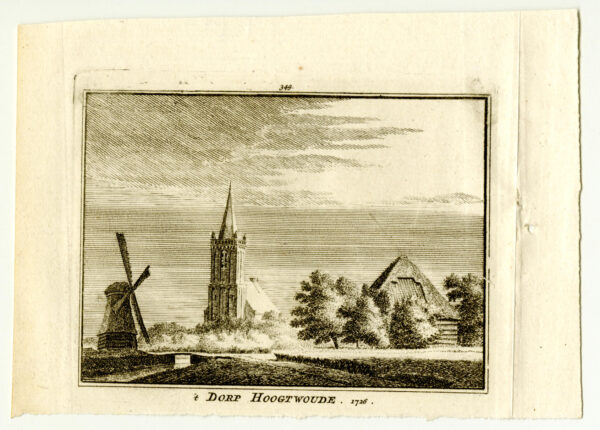Hoogwoud in 1726, uit 'Het verheerlykt Nederland...', afb. 2
