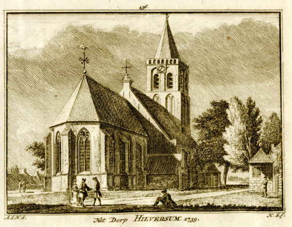 Hilversum, in 1739, uit 'Het verheerlykt Nederland...', afb. 1