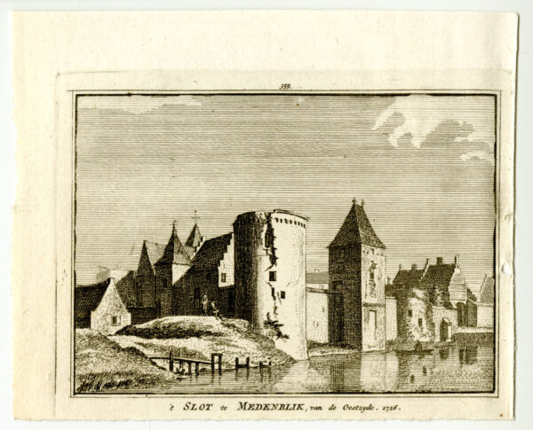 Kasteel Medemblik of Radboud in Medemblik in 1726, uit 'Het verheerlykt Nederland...', afb. 2