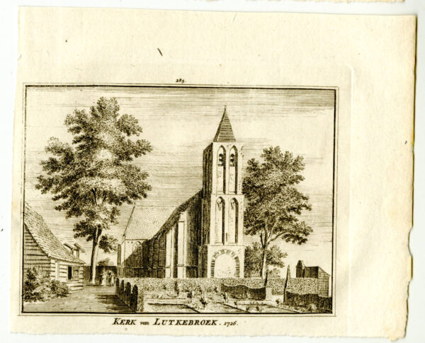 De kerk van Lutjebroek in 1726, uit 'Het verheerlykt Nederland...', afb. 2