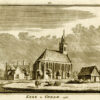De kerk van Obdam in 1726, uit 'Het verheerlykt Nederland...', afb. 1