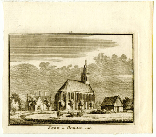 De kerk van Obdam in 1726, uit 'Het verheerlykt Nederland...', afb. 2