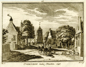 Overveen in 1746, uit 'Het verheerlykt Nederland...', afb. 1