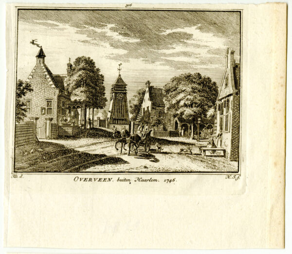 Overveen in 1746, uit 'Het verheerlykt Nederland...', afb. 2