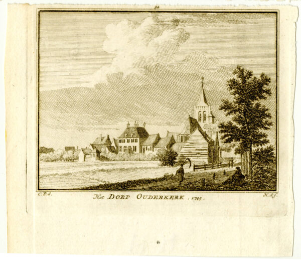 Ouderkerk aan de Amstel in 1745, uit 'Het verheerlykt Nederland...', afb. 2