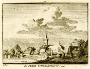 Schellinkhout in 1726, uit 'Het verheerlykt Nederland...', afb. 1