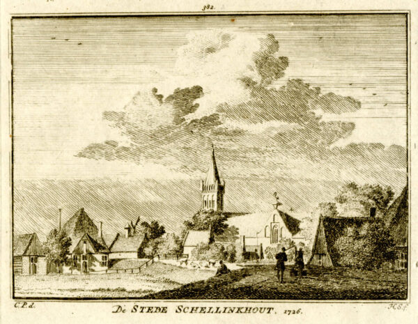 Schellinkhout in 1726, uit 'Het verheerlykt Nederland...', afb. 1