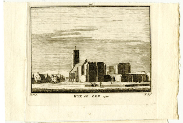 Wijk aan Zee in 1740, uit 'Het verheerlykt Nederland...', afb. 2