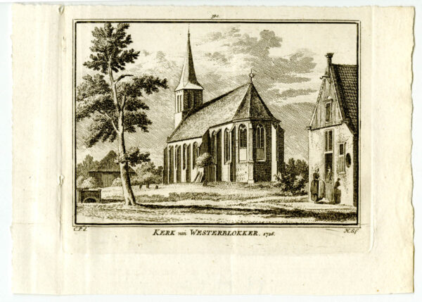De kerk van Westerblokker in 1726, uit 'Het verheerlykt Nederland...', afb. 2