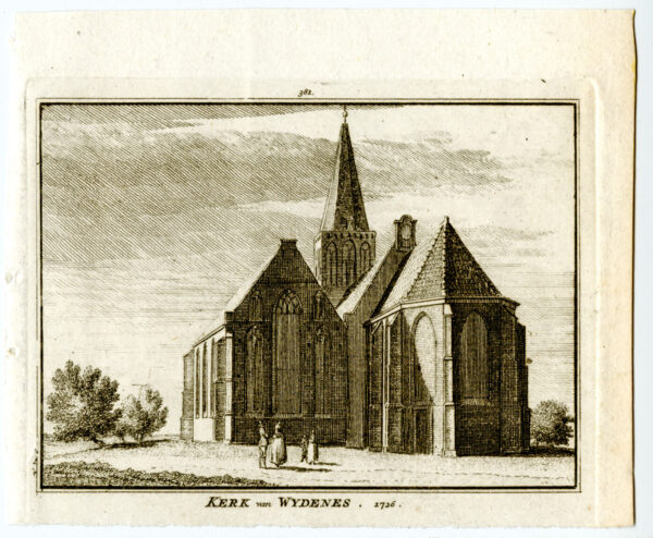 De kerk van Wijdenes in 1726, uit 'Het verheerlykt Nederland...', afb. 2