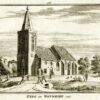 De kerk van Wadway in 1726, uit 'Het verheerlykt Nederland...', afb. 1