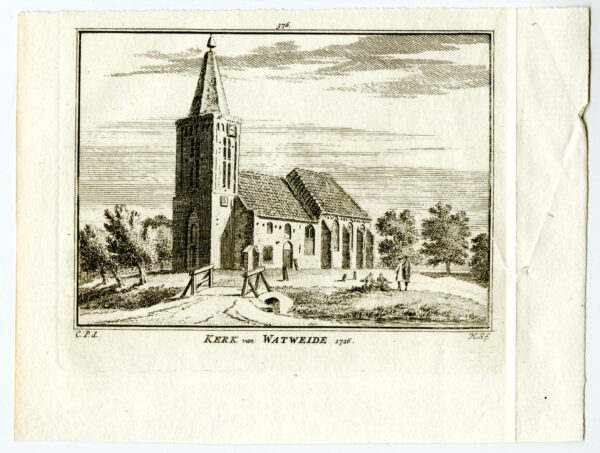 De kerk van Wadway in 1726, uit 'Het verheerlykt Nederland...', afb. 2