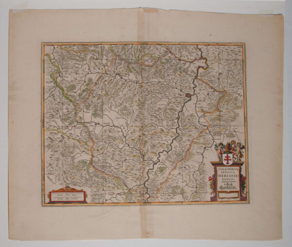 Kaart van het gebied van de Abdij Hersfeld, in Hessen, uit de 'English Atlas' (1680-83) van Moses Pitt, afb. 2